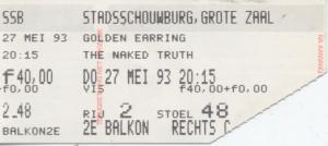 Ticket Golden Earring show Amsterdam May 27, 1993